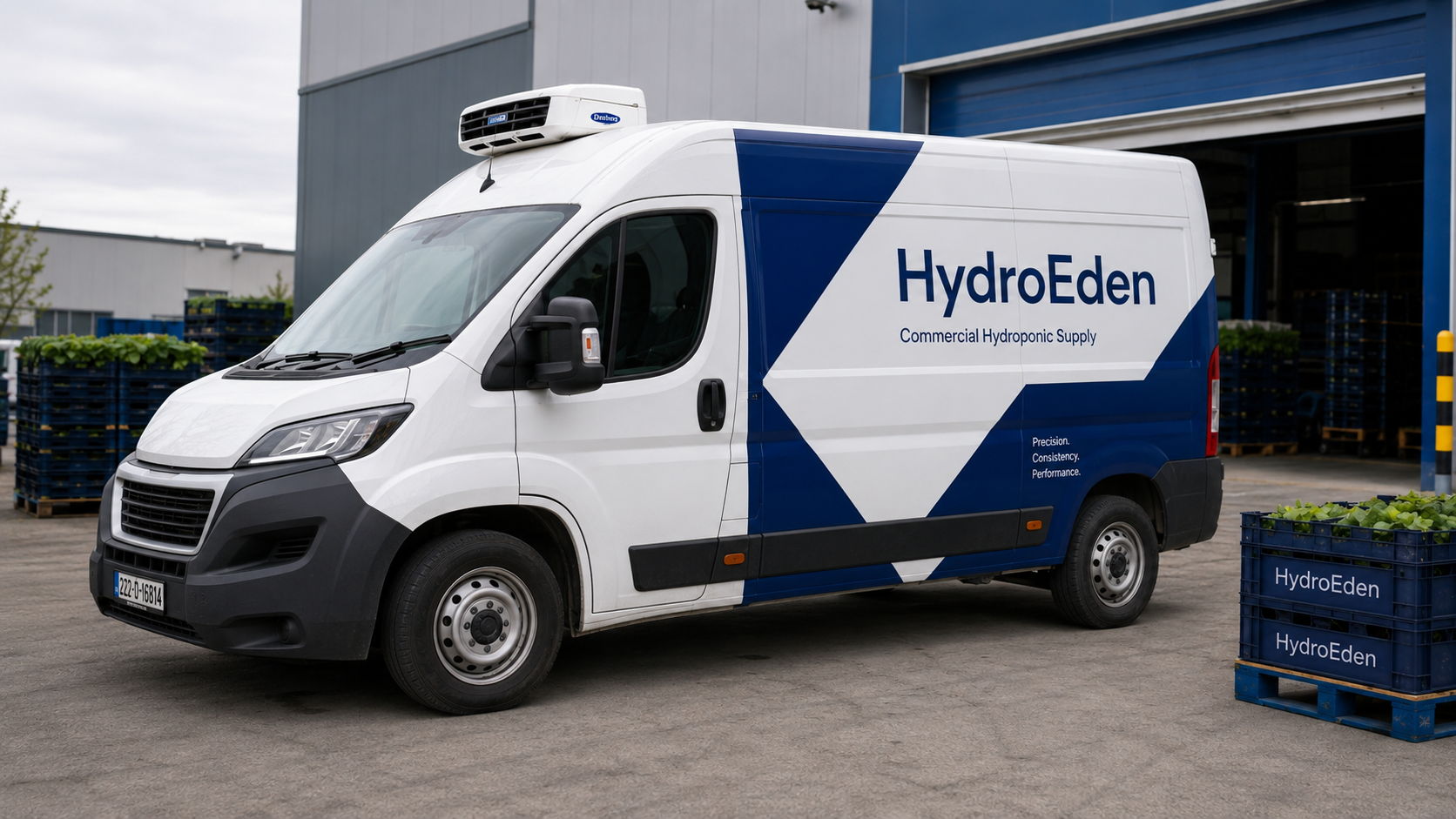 HydroEden delivery van mockup.