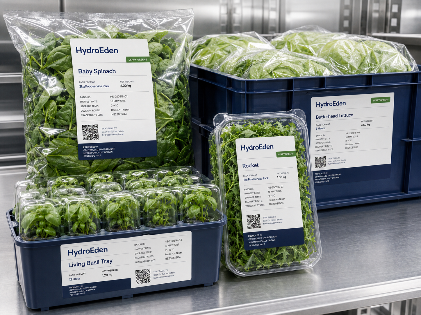 HydroEden product label mockup.