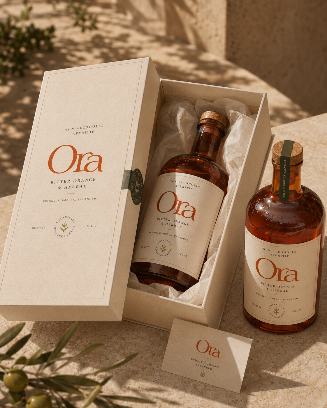 Ora open packaging and bottle